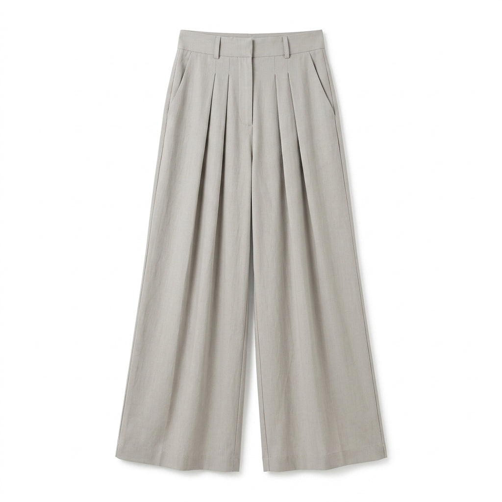 Cotyviux™ Women’s Pleated Wide-Leg Pants – High-Waisted Summer Trousers, Lightweight Office Pants & Dressy Casual Slacks