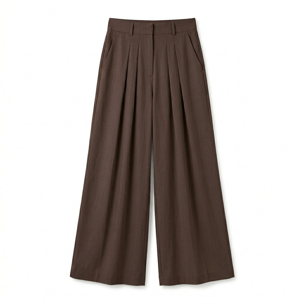 Cotyviux™ Women’s Pleated Wide-Leg Pants – High-Waisted Summer Trousers, Lightweight Office Pants & Dressy Casual Slacks