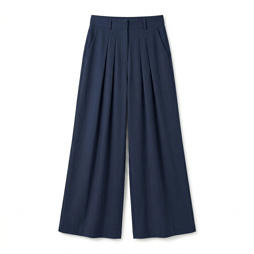 Cotyviux™ Women’s Pleated Wide-Leg Pants – High-Waisted Summer Trousers, Lightweight Office Pants & Dressy Casual Slacks
